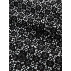 REISS Nix Medallion-Print Long-Sleeve Shirt